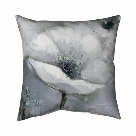 FONDO 26 x 26 in. Greyscale Flowers-Double Sided Print Indoor Pillow FO2775622